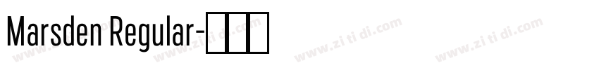 Marsden Regular字体转换 Marsden Regular字体转换